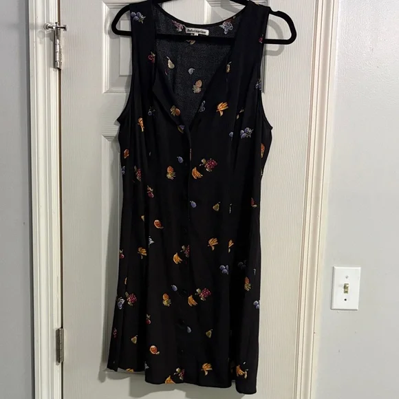 Reformation Black Floral Mini Dress - Picture 1 of 10